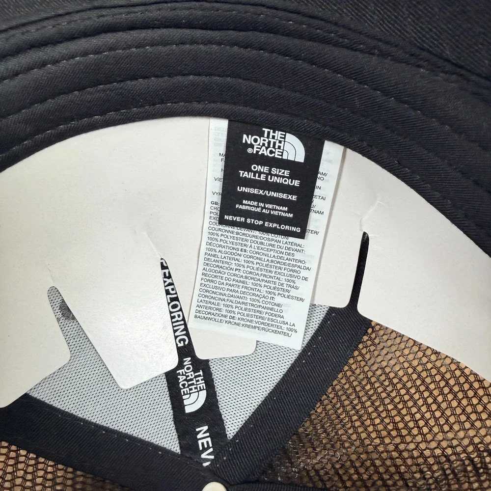 The North Face EMB Mudder Trucker Hat Mesh Bear Black Gray Snapback Adjusts‎ $35